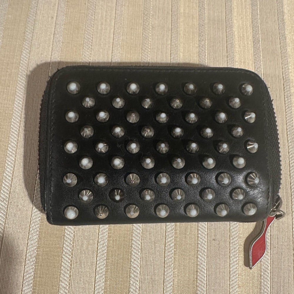 Christian Louboutin Vintage Black Studded Coin Purse